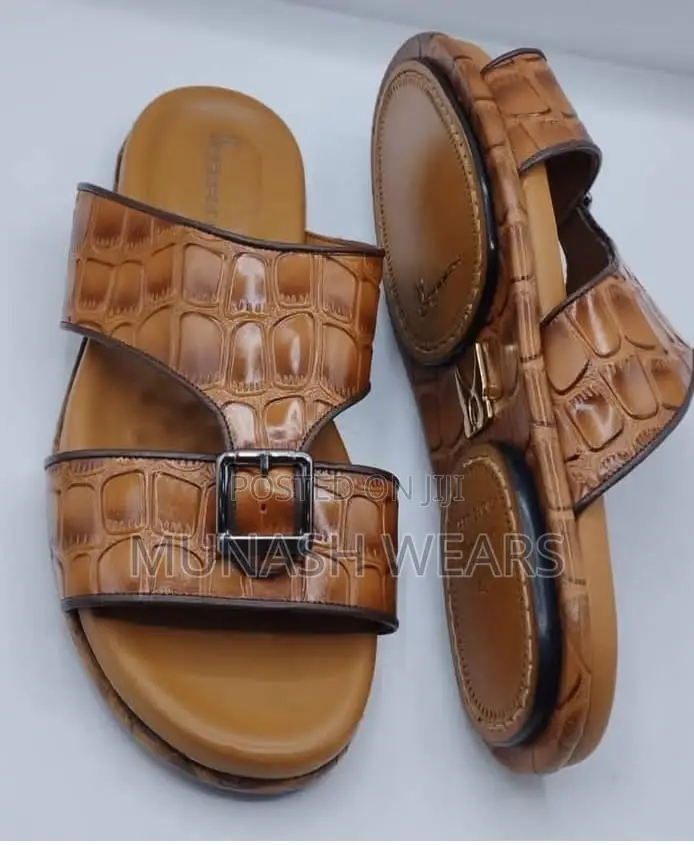 Original Italian Leather Moreschi Brown and White Slipers 40-46