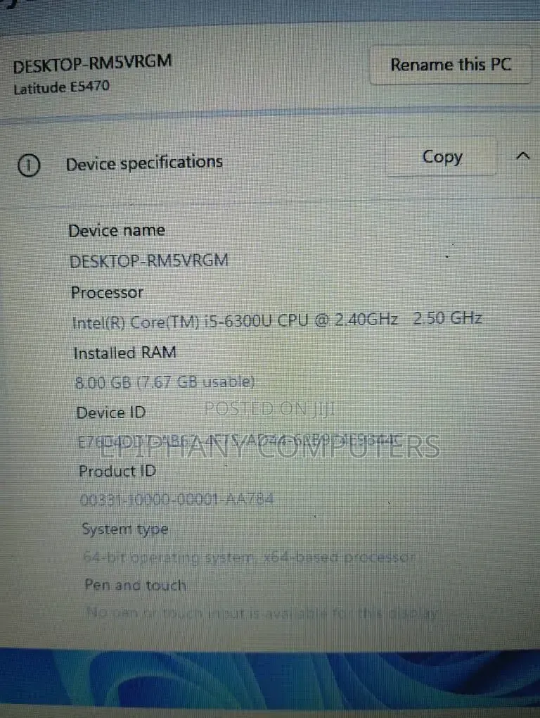 Laptop Dell Precision 5470 8GB Intel Core i5 SSD 256GB