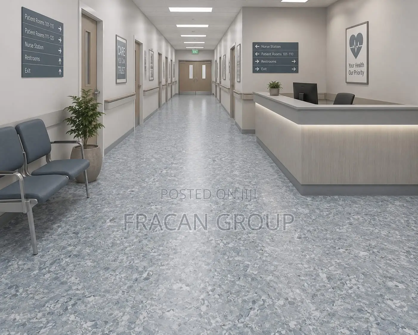 Hospital Homogenous Vinyl Carpet