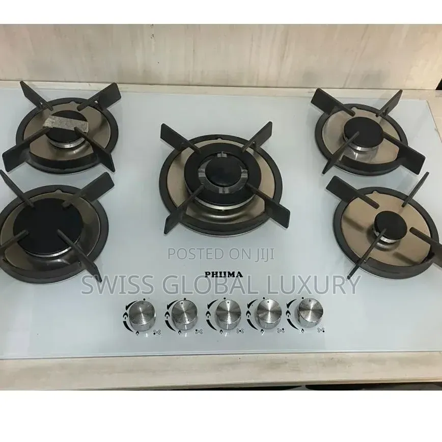 High Grade PHIiMA 5-Burner Gas Cooktop White L PH9115G1-WH