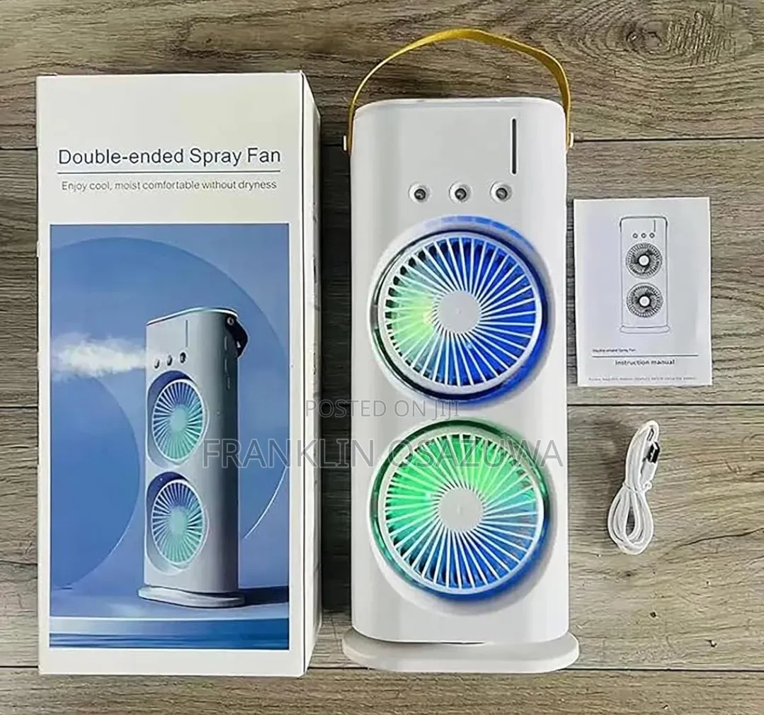 Portable Double-Ended Rechargeable Spray Fan,Mist Humidifiers