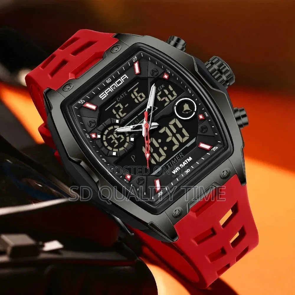 Samoa Digital and Analog Rubber Watch