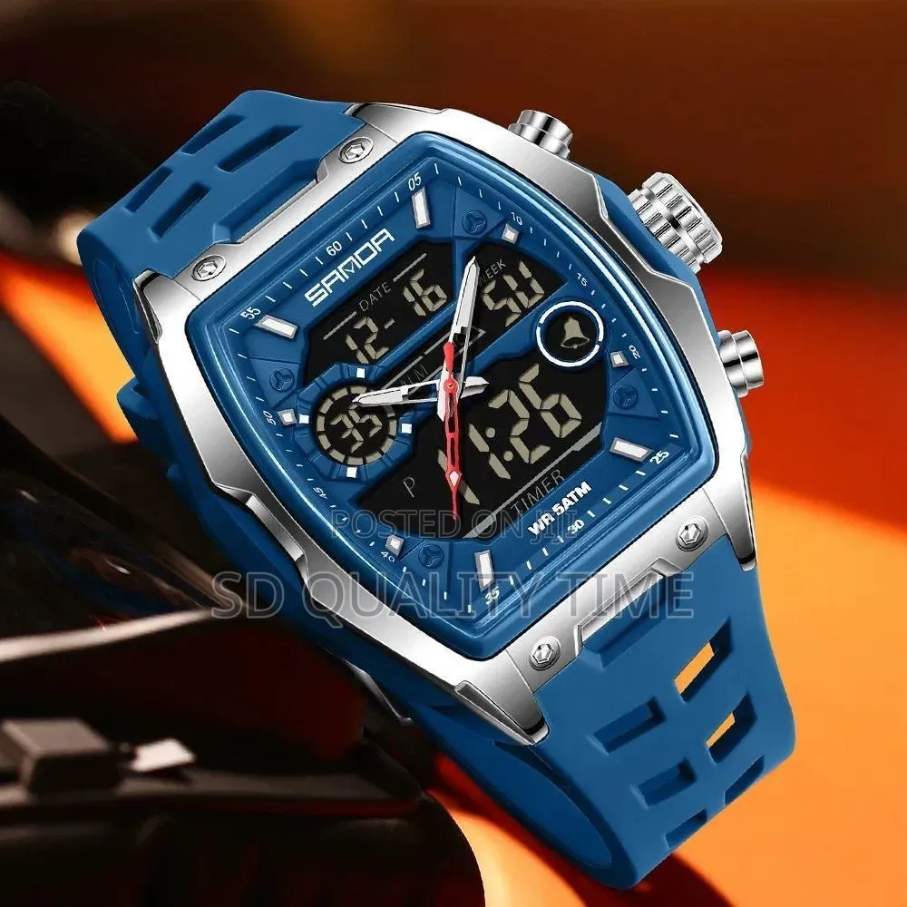 Samoa Digital and Analog Rubber Watch