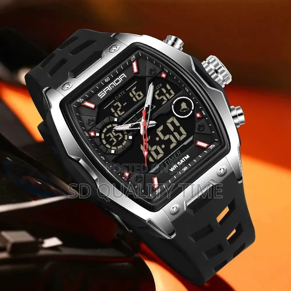 Samoa Digital and Analog Rubber Watch