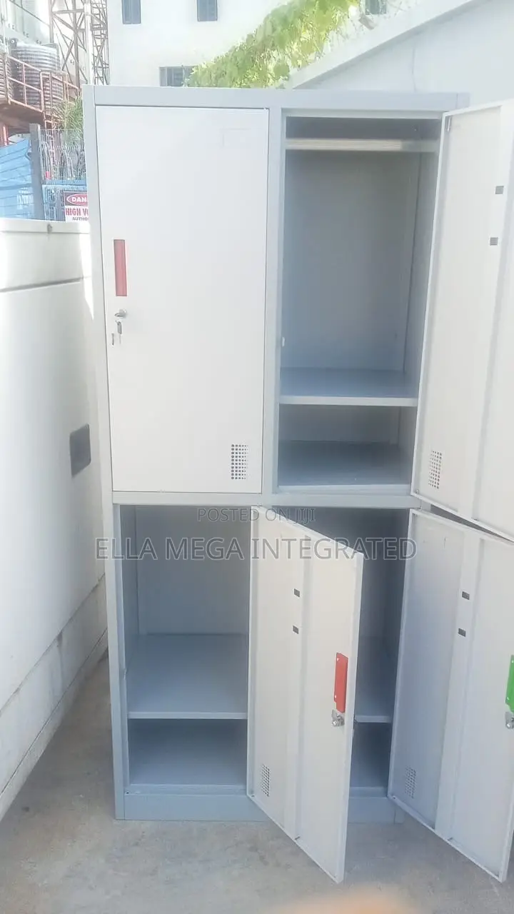 Metal Book Shelve 4 Doors