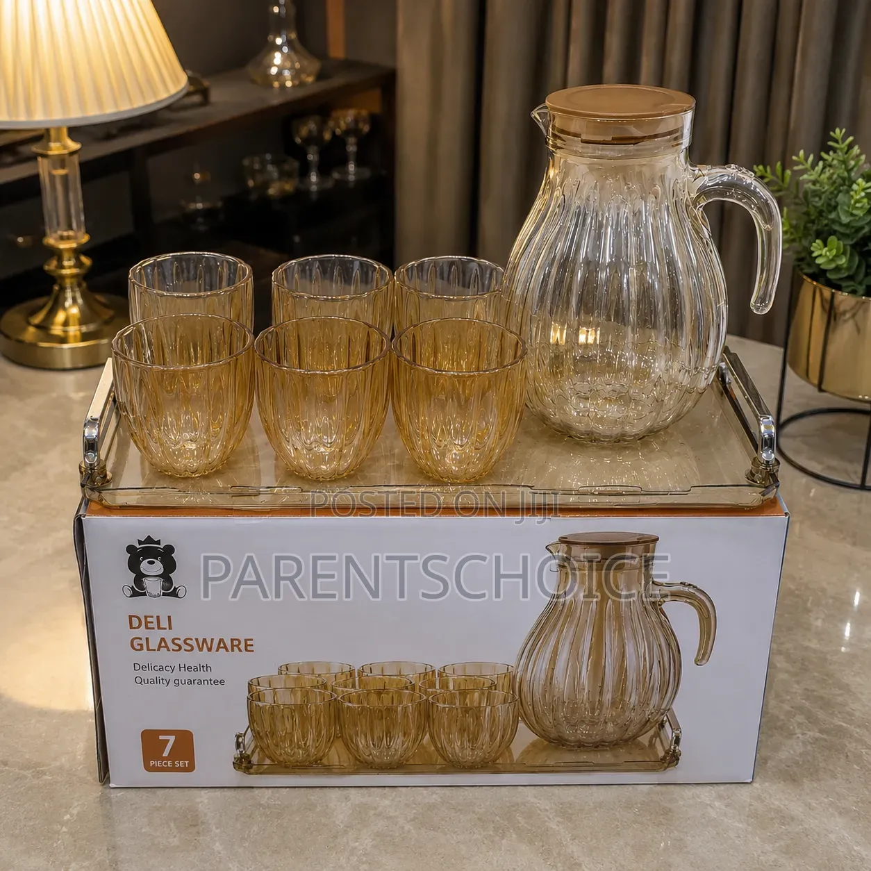 Luxury Diamond Decanter Set – 7 Pieces B