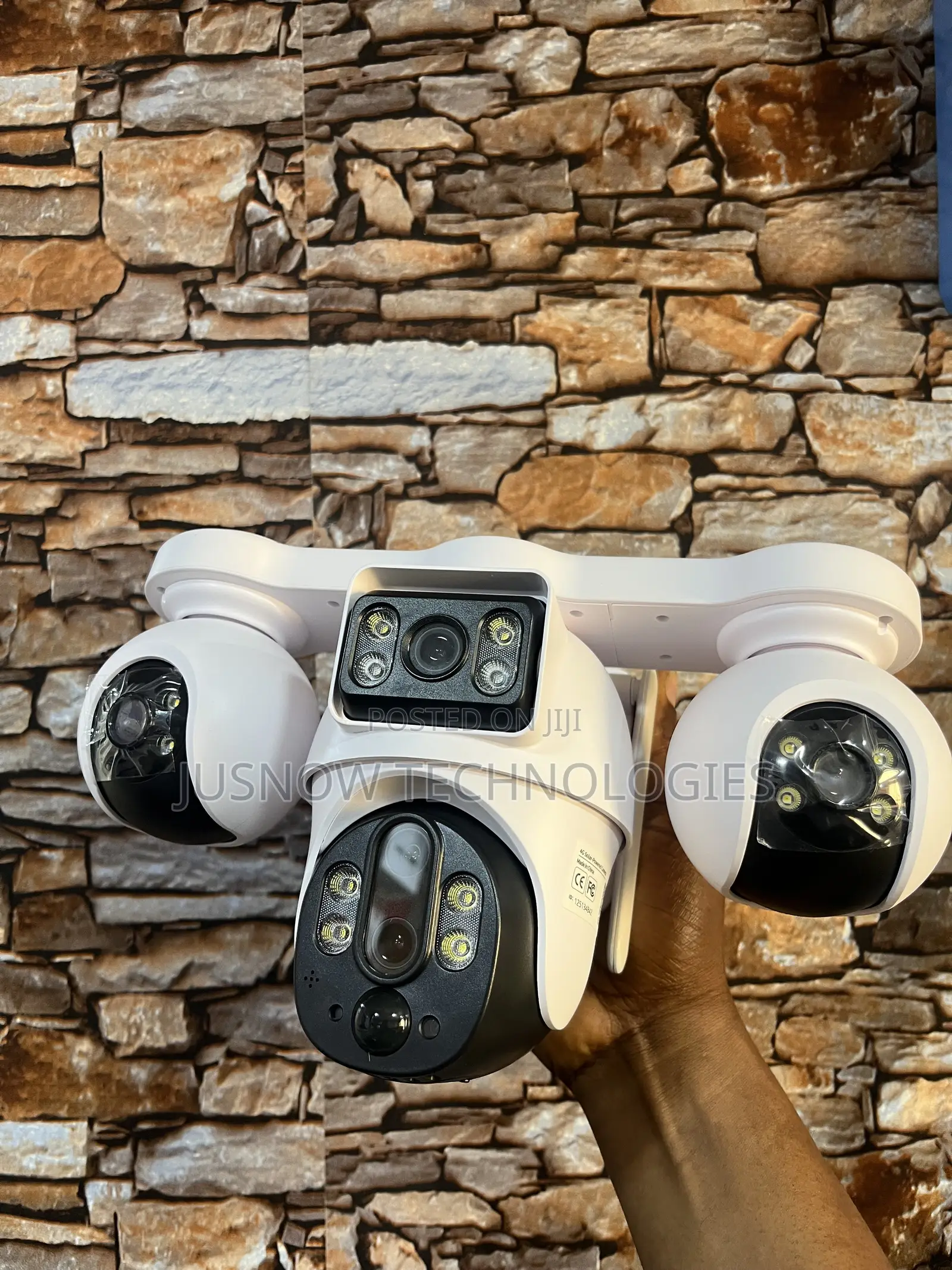 4-Lens 4G Solar Security Camera – 360° Smart Wireless CCTV