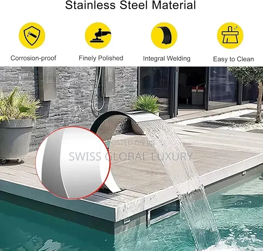 Waterfall Pool Fountain, 304 Stainless Steel