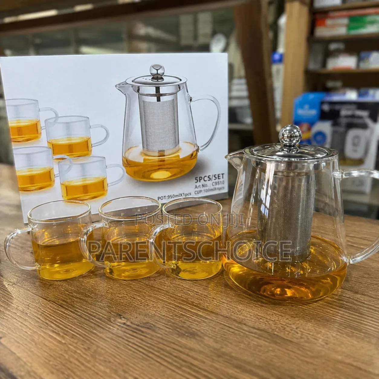 Glass Teapot With Removable Stainless Steel Filter Tea Maker