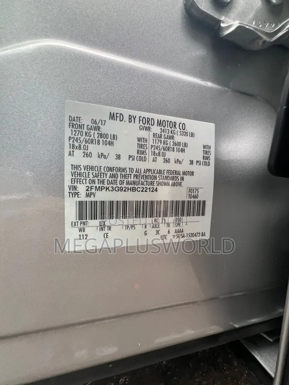 Ford Edge SEL 4dr FWD 2017 Silver