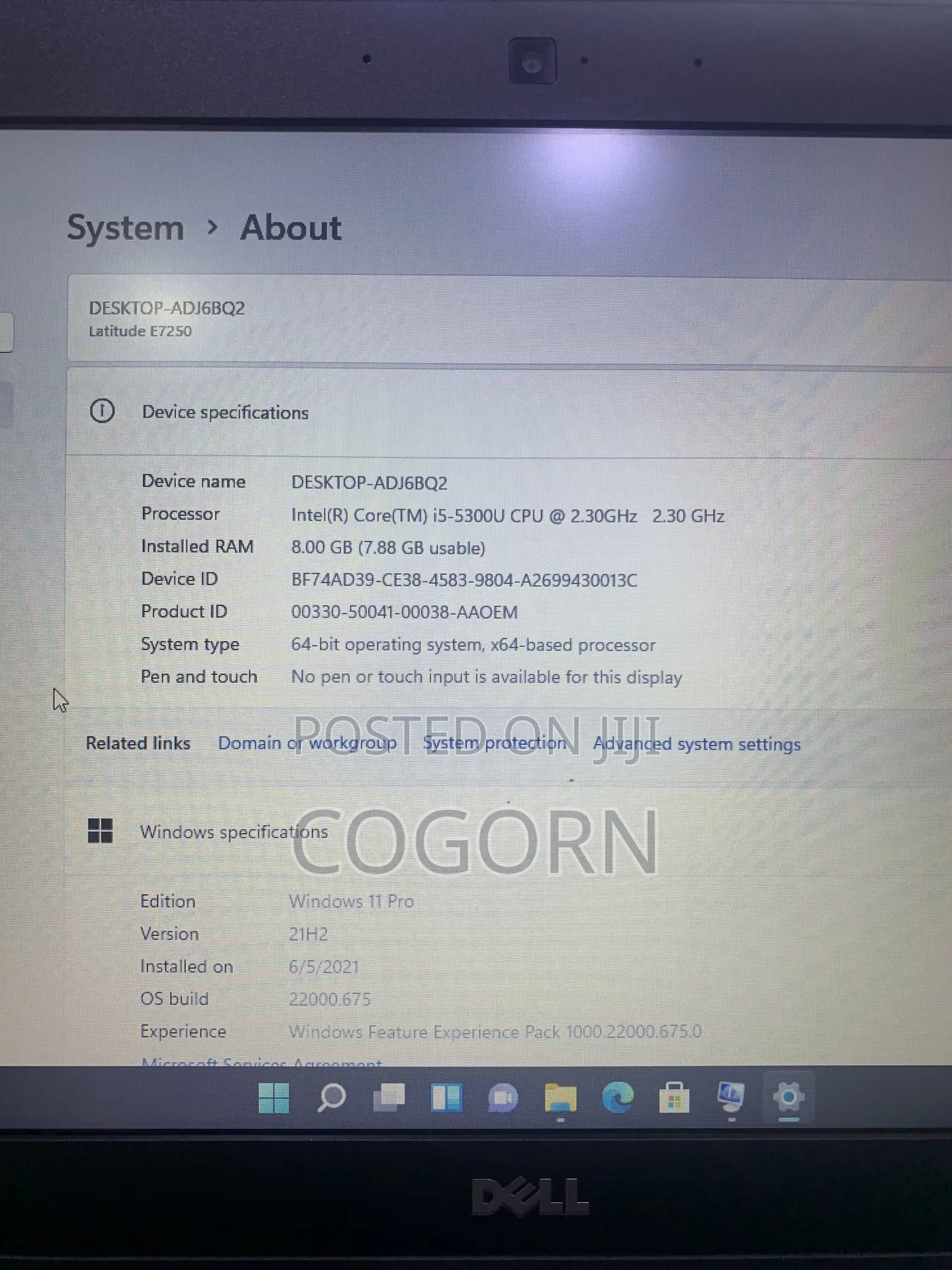 Laptop Dell Latitude 12 E7250 8GB Intel Core i5 SSD 256GB