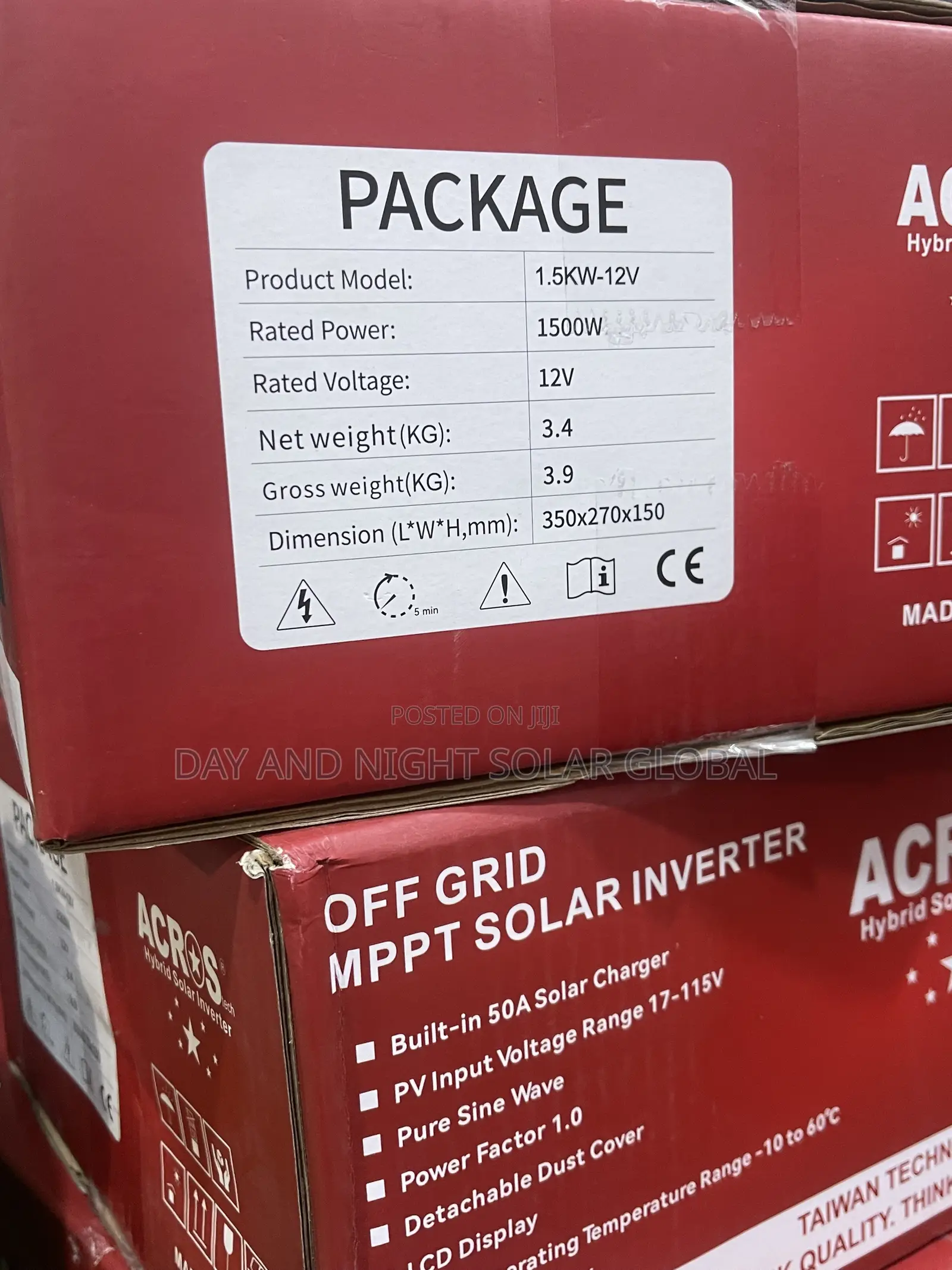 1.5kva 12v Across Hybrid Inverter 5yrs Warranty