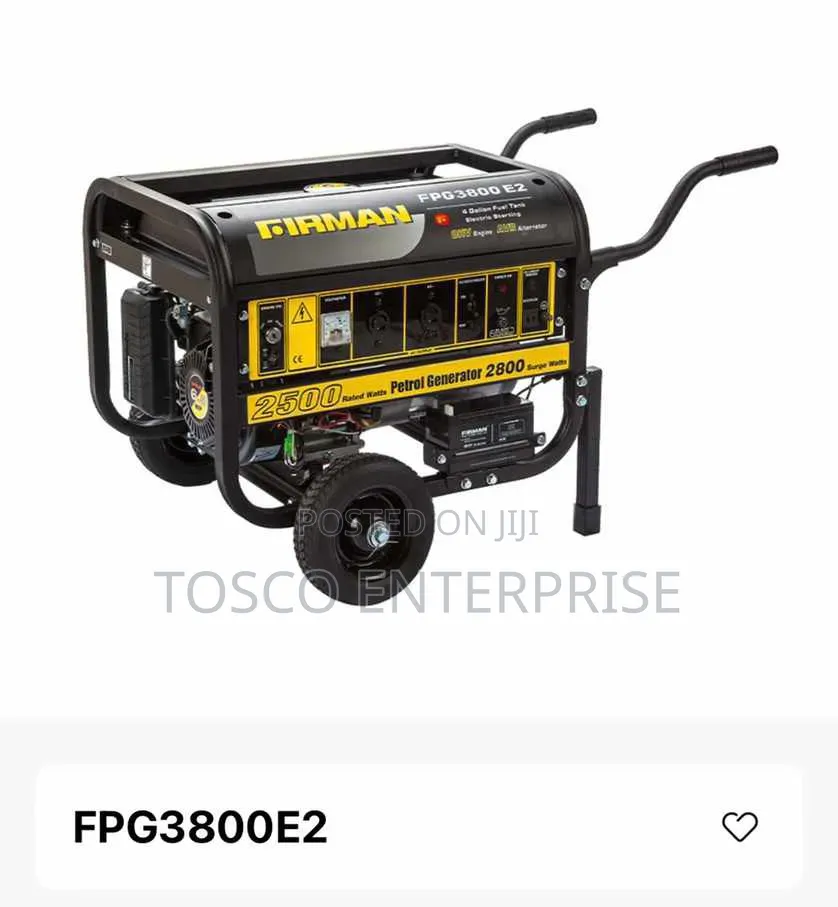 Firman FPG3800E2 3.5kVA Key Start Petrol Generator – 100% Copper Coil
