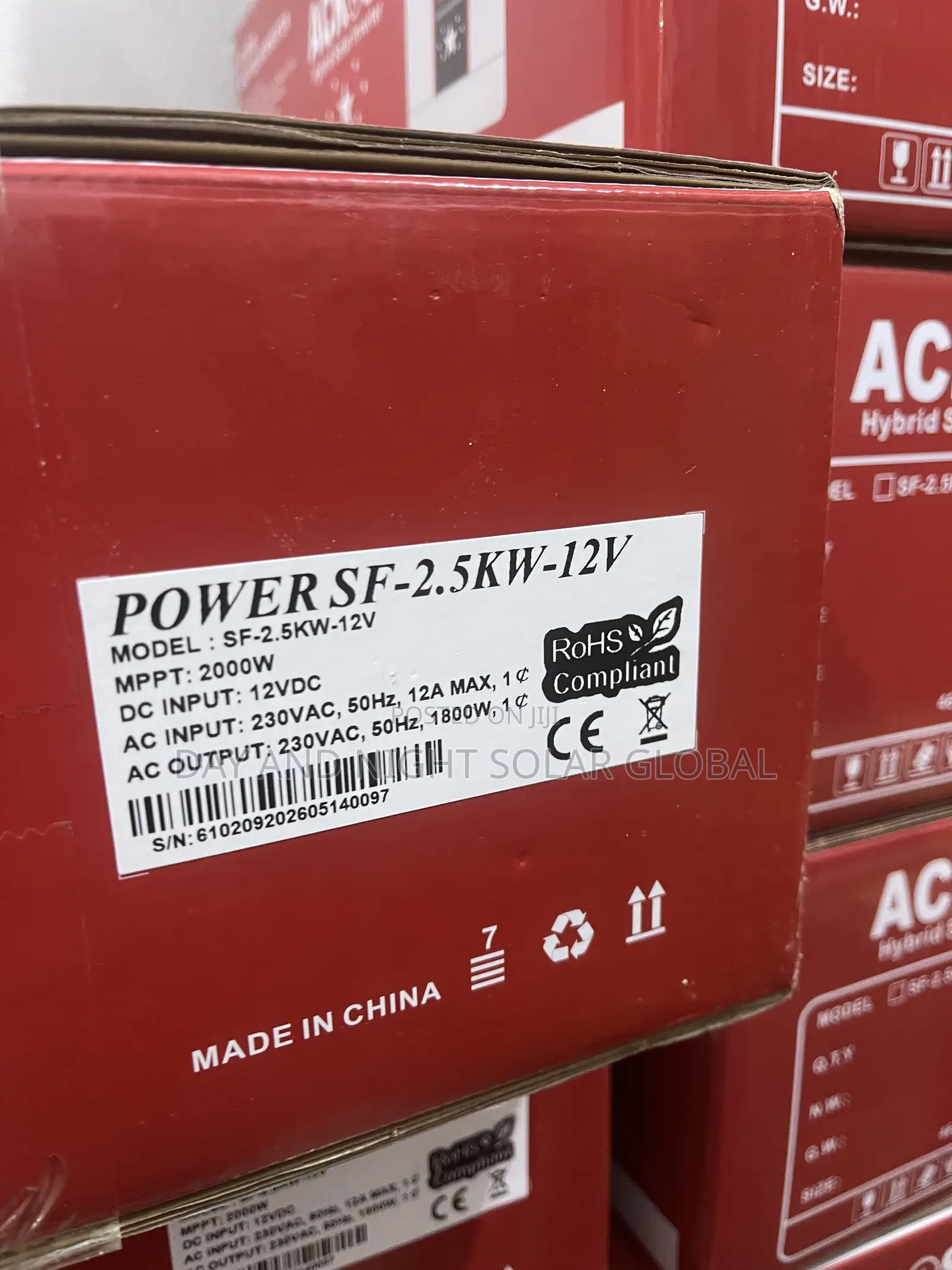 2.5kva 12v Across Hybrid Solar Inverter 5yrs Warranty