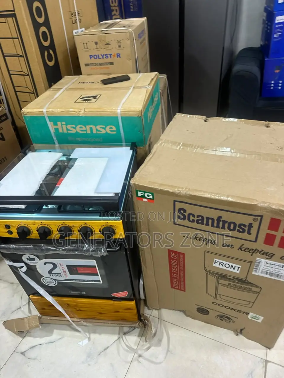 Scanfrost 60x60 Gas Cooker With 4 Burners
