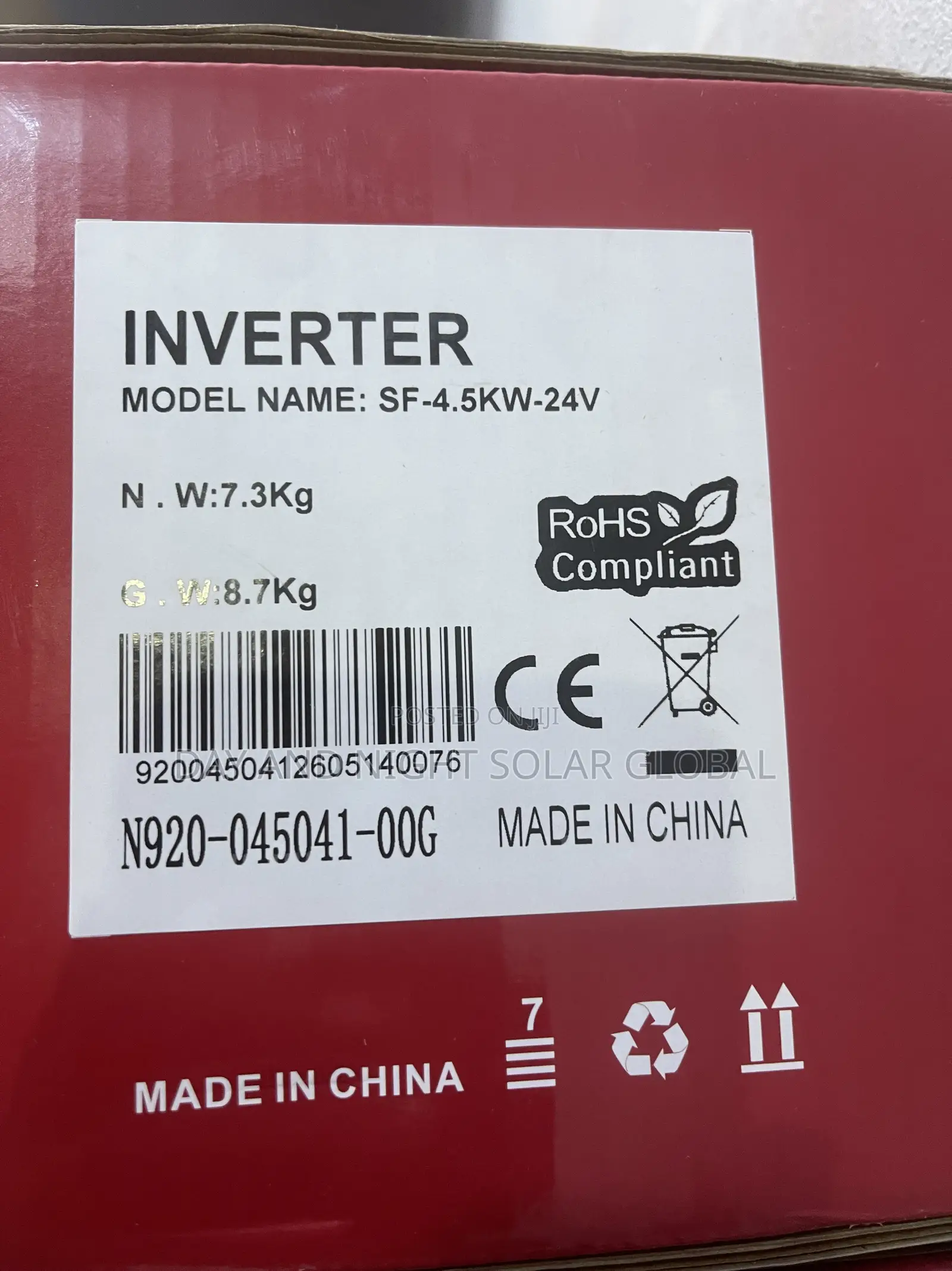 4.5kva 24v Across Hybrid Solar Inverter 5yrs Warranty