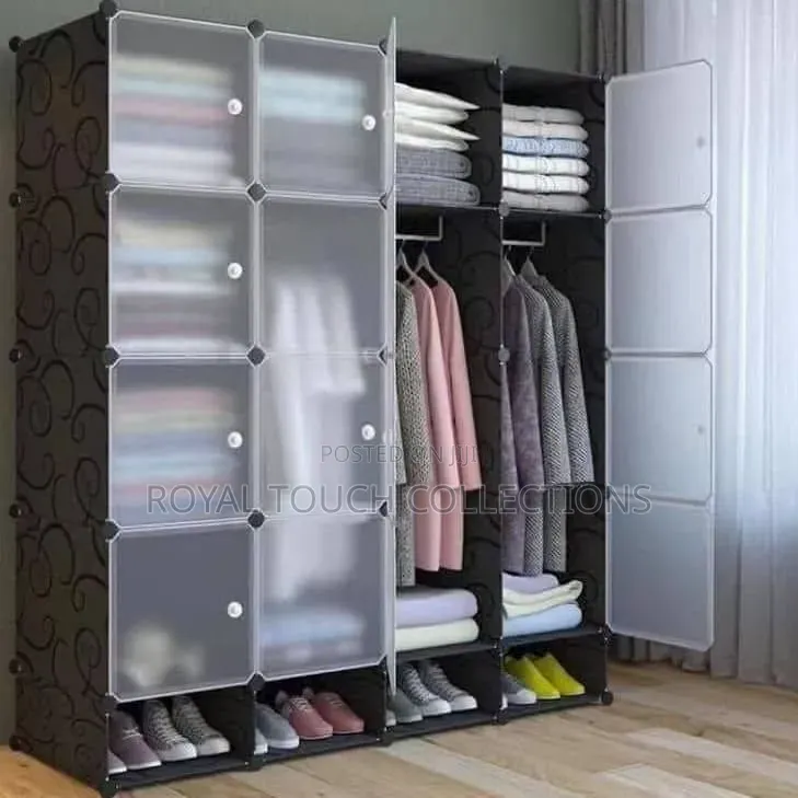 Luxury Portable Wardrobe Closet Large Capacity Fabric Storage Cabinet