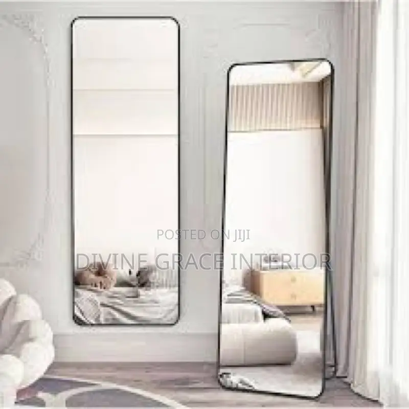Elegant Standing Dressing Mirror -Black