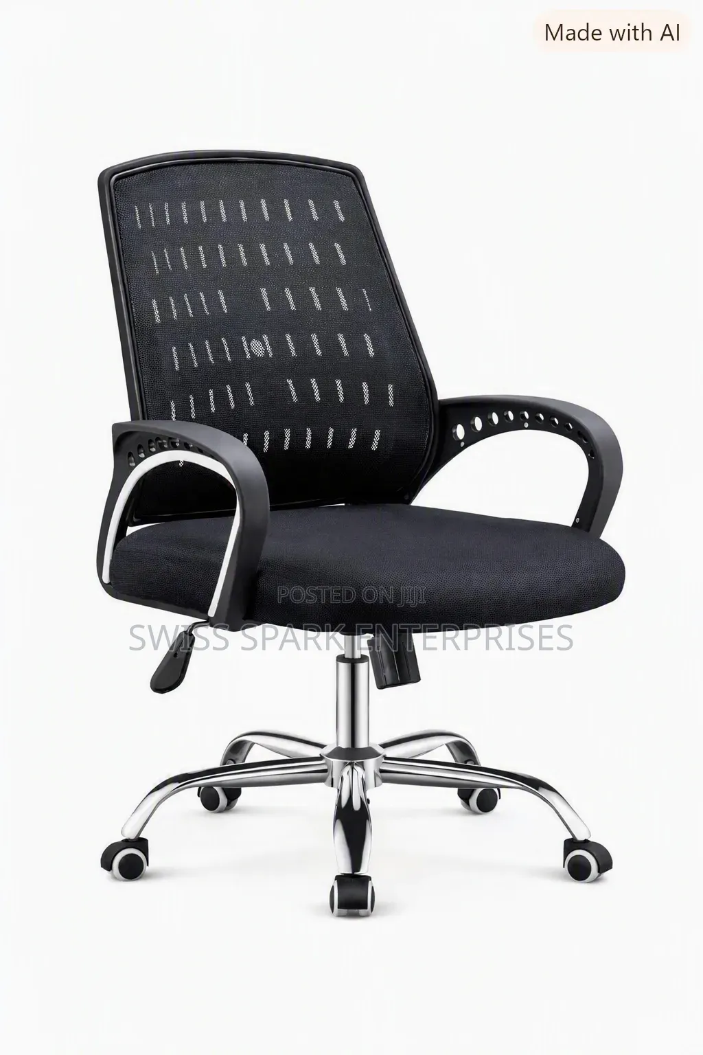 Modern Ergonomic Office Chair – Black Mesh Design