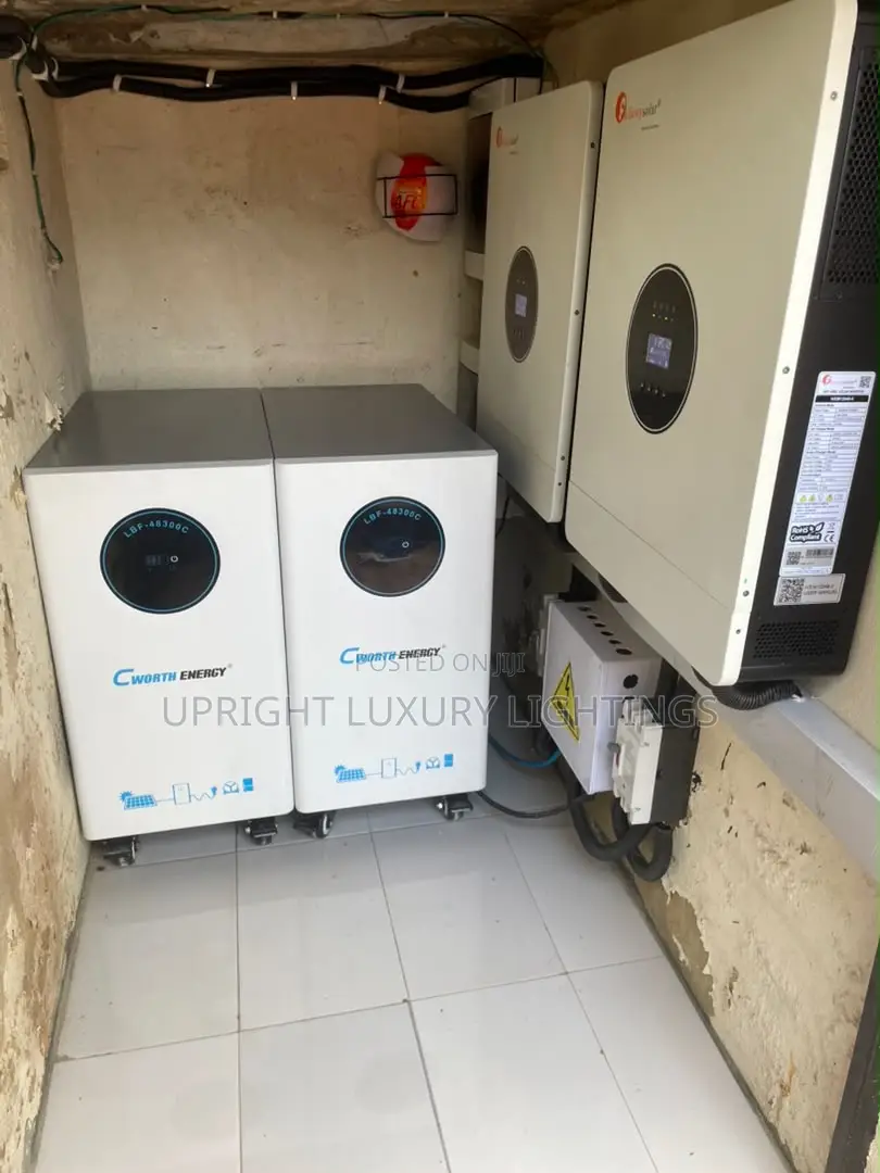 24kva Setup With 30kwh Lithium Battery and 24pcs of 650watts Solar Pan