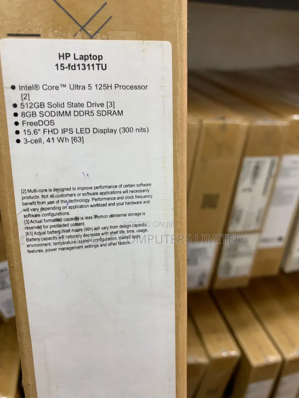 New Laptop HP 15-da3007nia 8GB Intel Core Ultra 5 SSD 512GB
