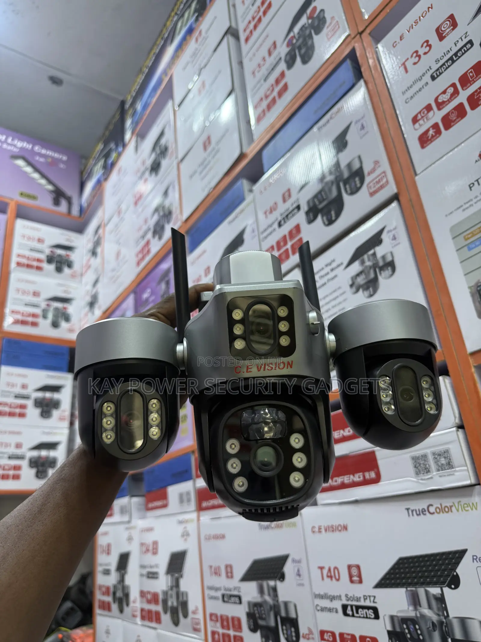 4G 4 Lens Solar Camera T40