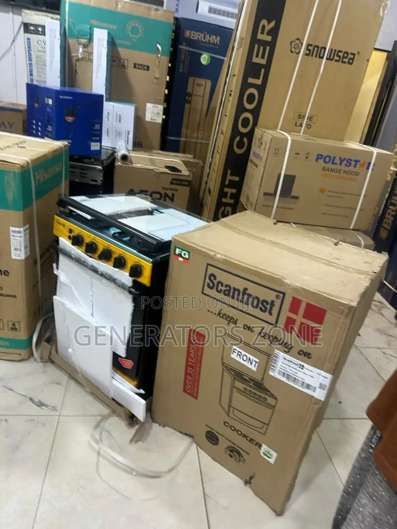 Scanfrost 60x60 4 Burner Gas Cooker for Nigerian Kitchens