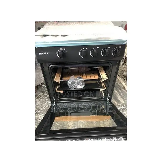 Maxi 60x60 4B Gas Cooker Black Glass Top With Auto Ignition