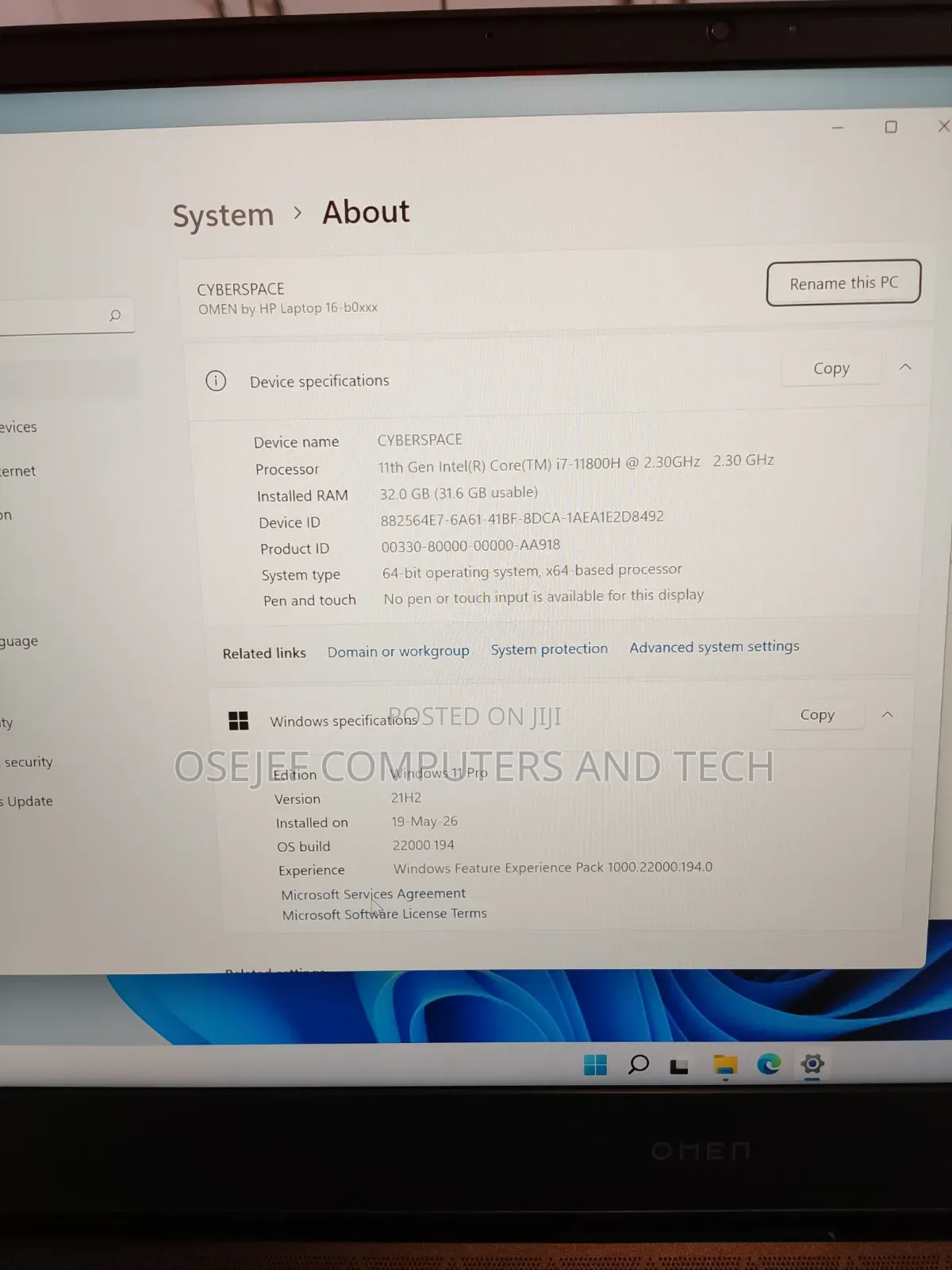 Laptop HP 32GB Intel Core i7 SSD 1T