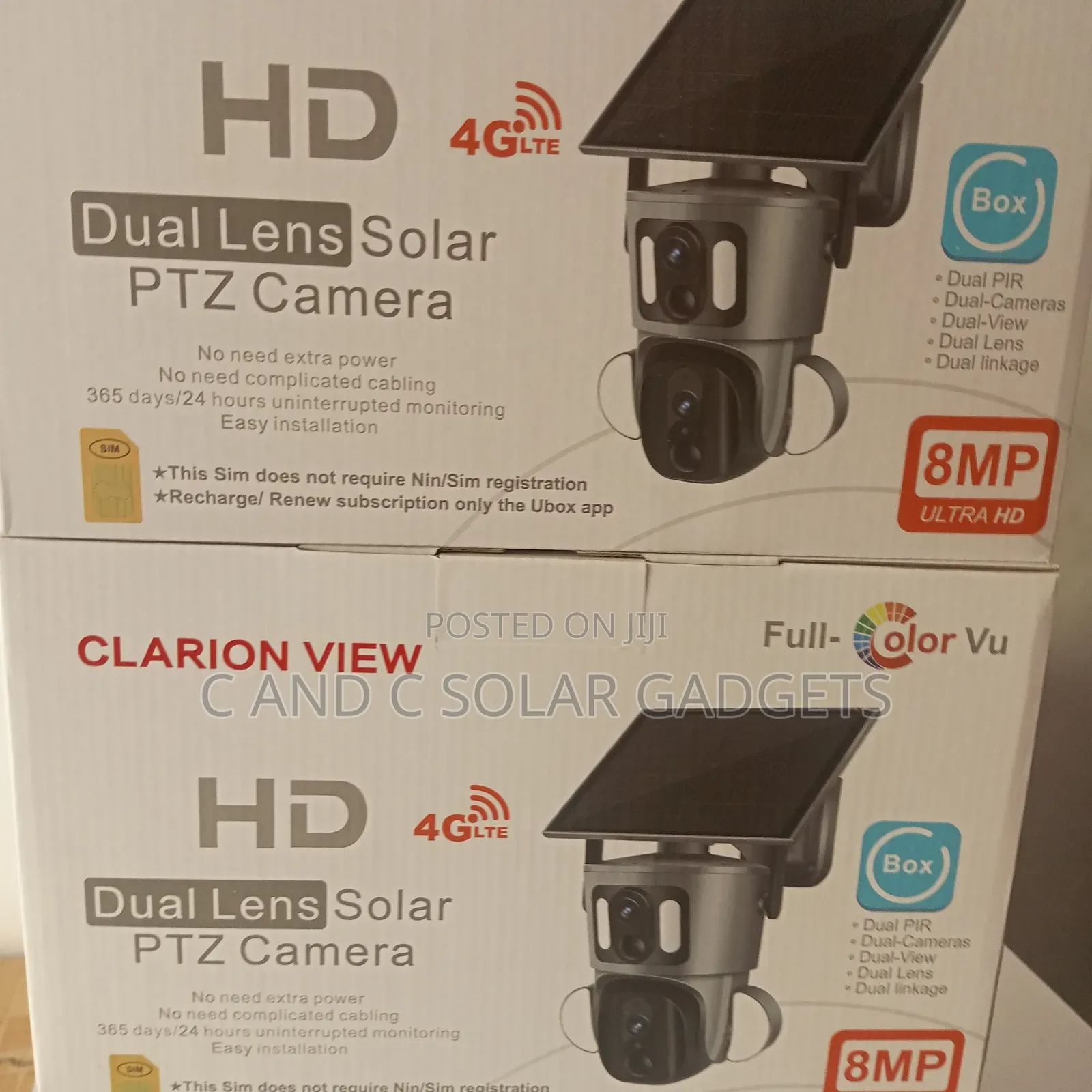 Ubox Dual Lens Solar Camera 4g