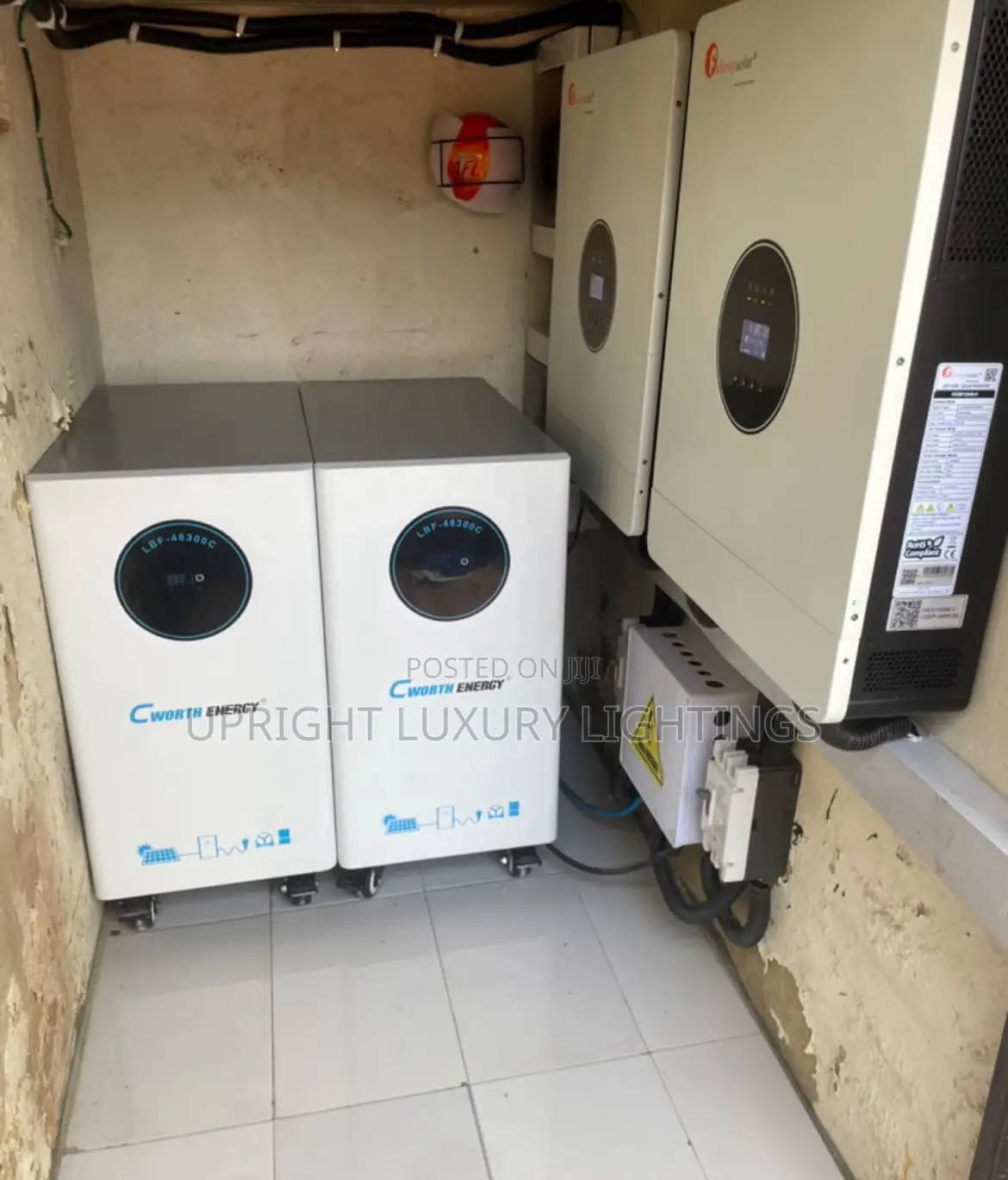 24kva Setup With 30kwh Lithium Battery and 24pcs of 650watts Solar Pan