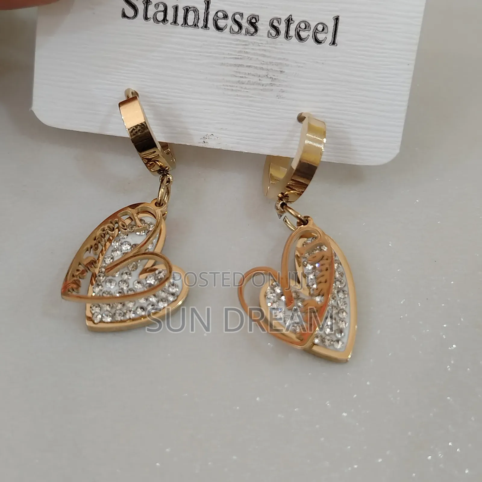 Love Charm Woman Golden Gift Earrings