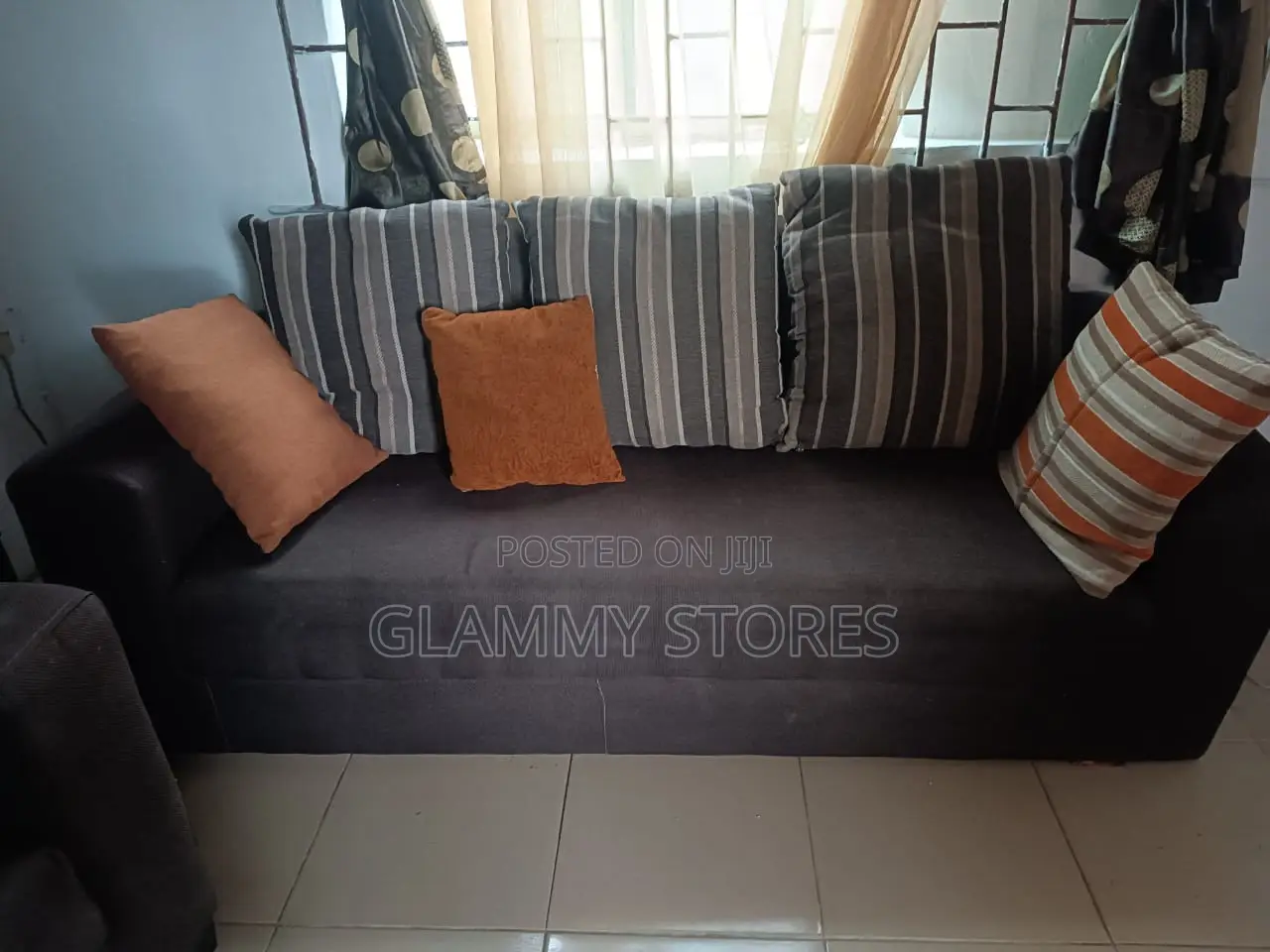 Fairly Used 3 + 1 Seater Sofa + TV Console + Side Stool