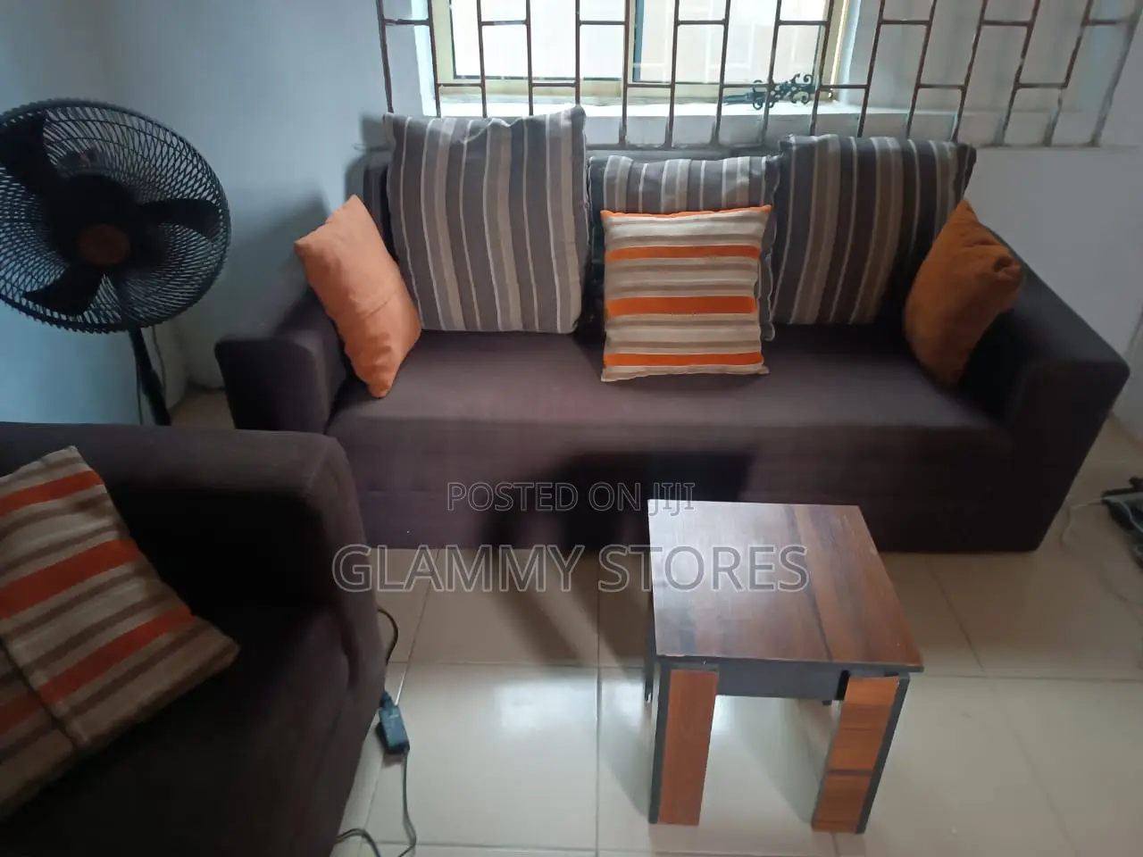 Fairly Used 3 + 1 Seater Sofa + TV Console + Side Stool