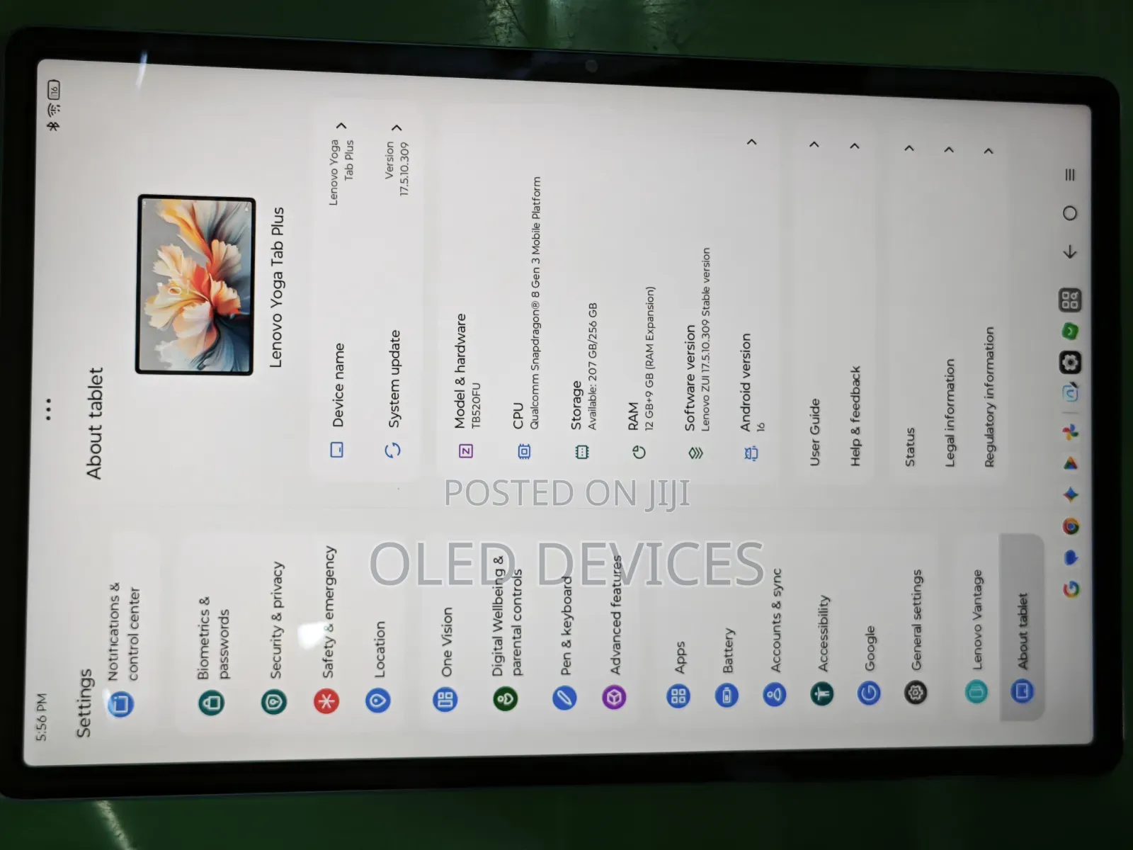 New Lenovo Yoga Tab Plus 256 GB Blue