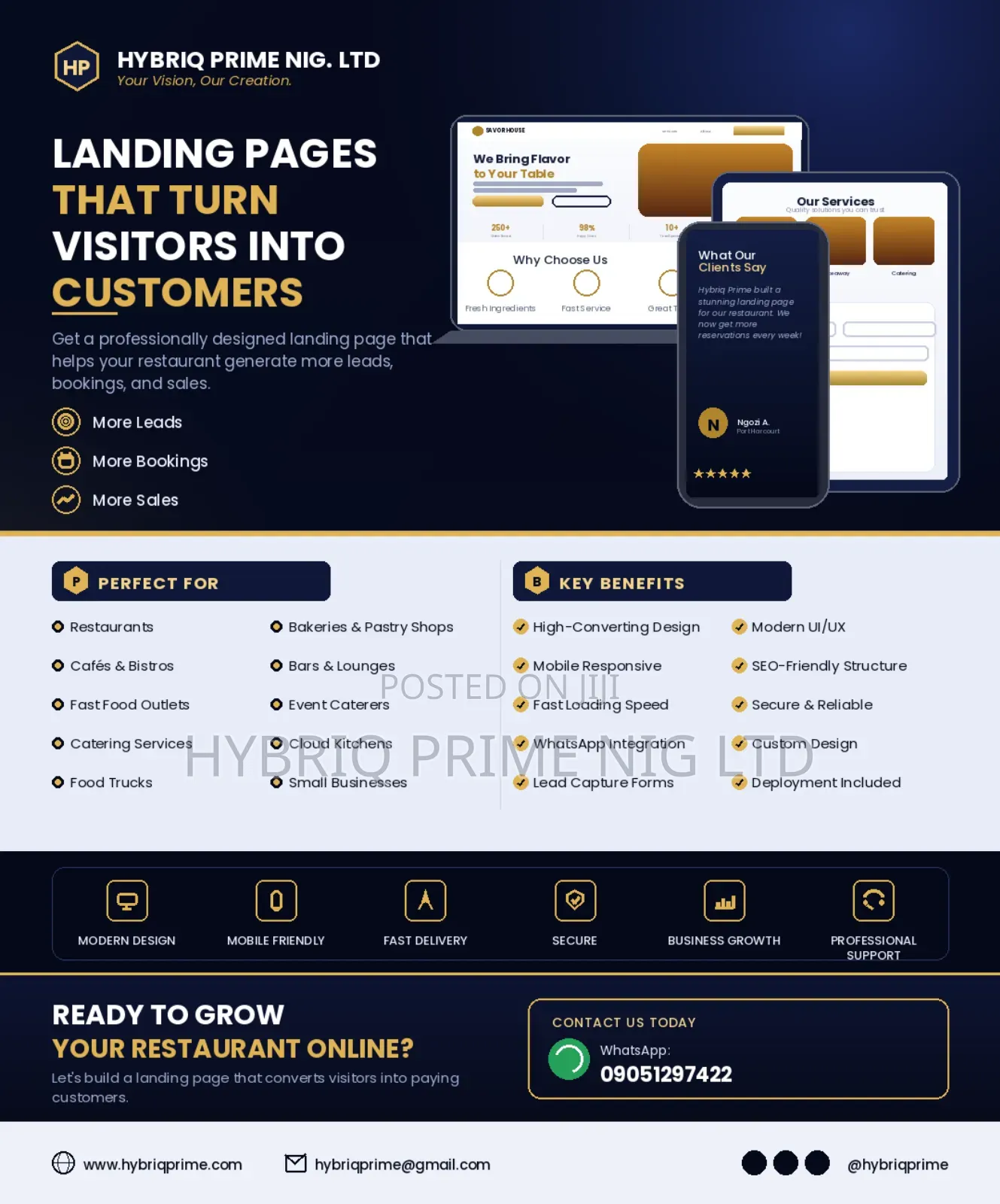 Restaurant Landing Page Design