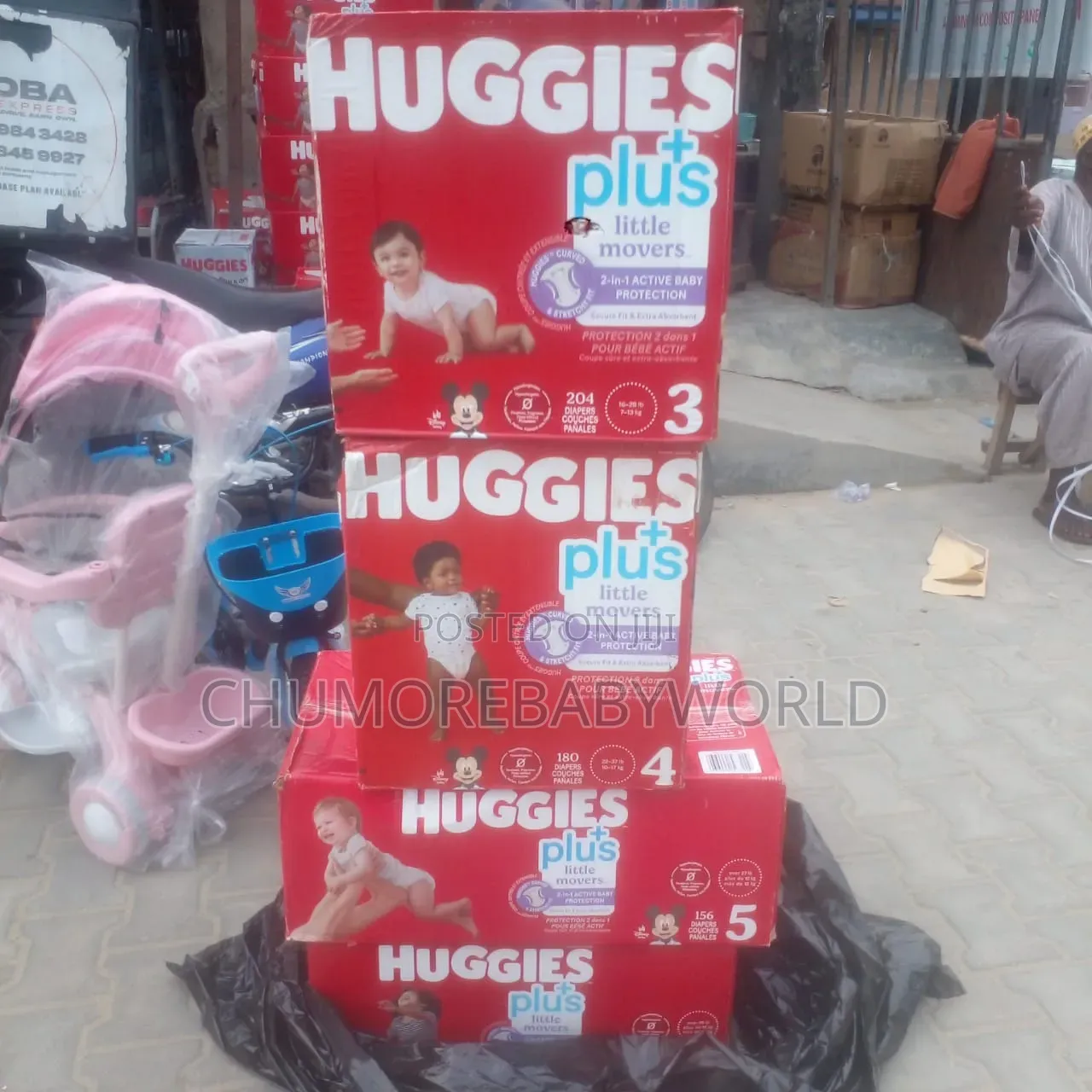 Huggies Carton Foriegn Diaper Size 1,2,3,4,5,6