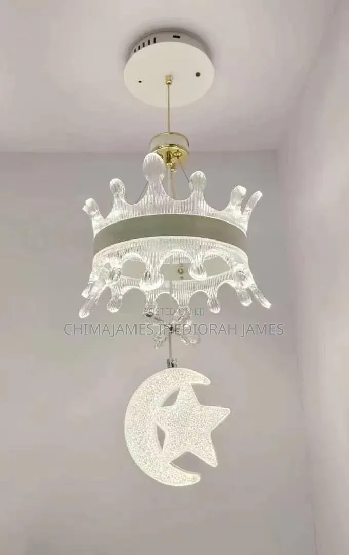 Luxury LED Aisle Light Acrylic Black White Gold Pendant Lamp for Bedro