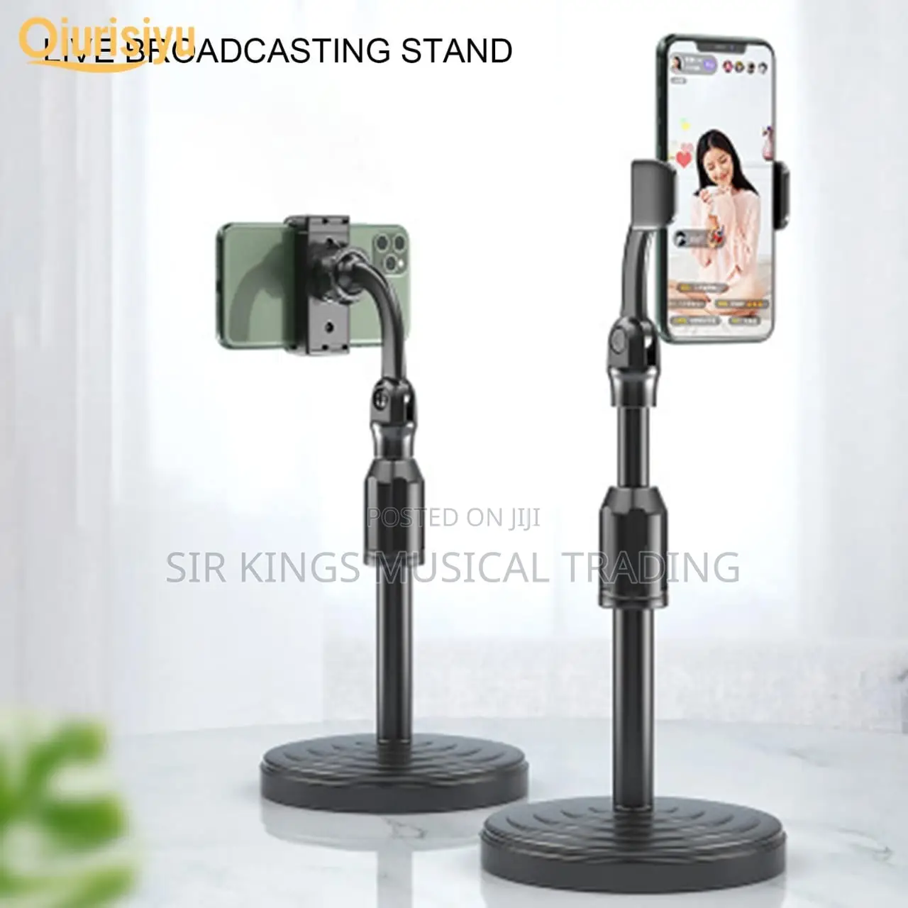 Adjustable Black Metal Boom Arm Stand
