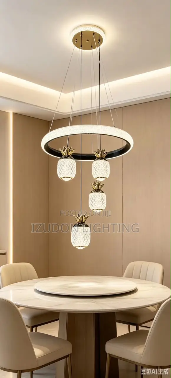Modern Black 4 Dropping Chandelier Light