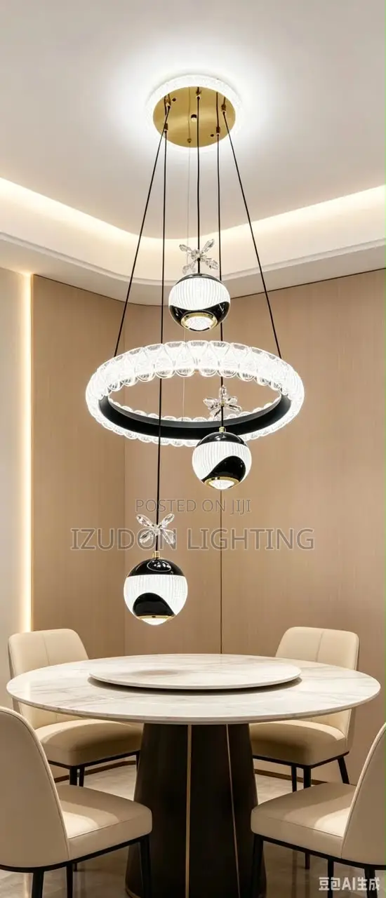 Globe Black Led Chandelier for Your Room