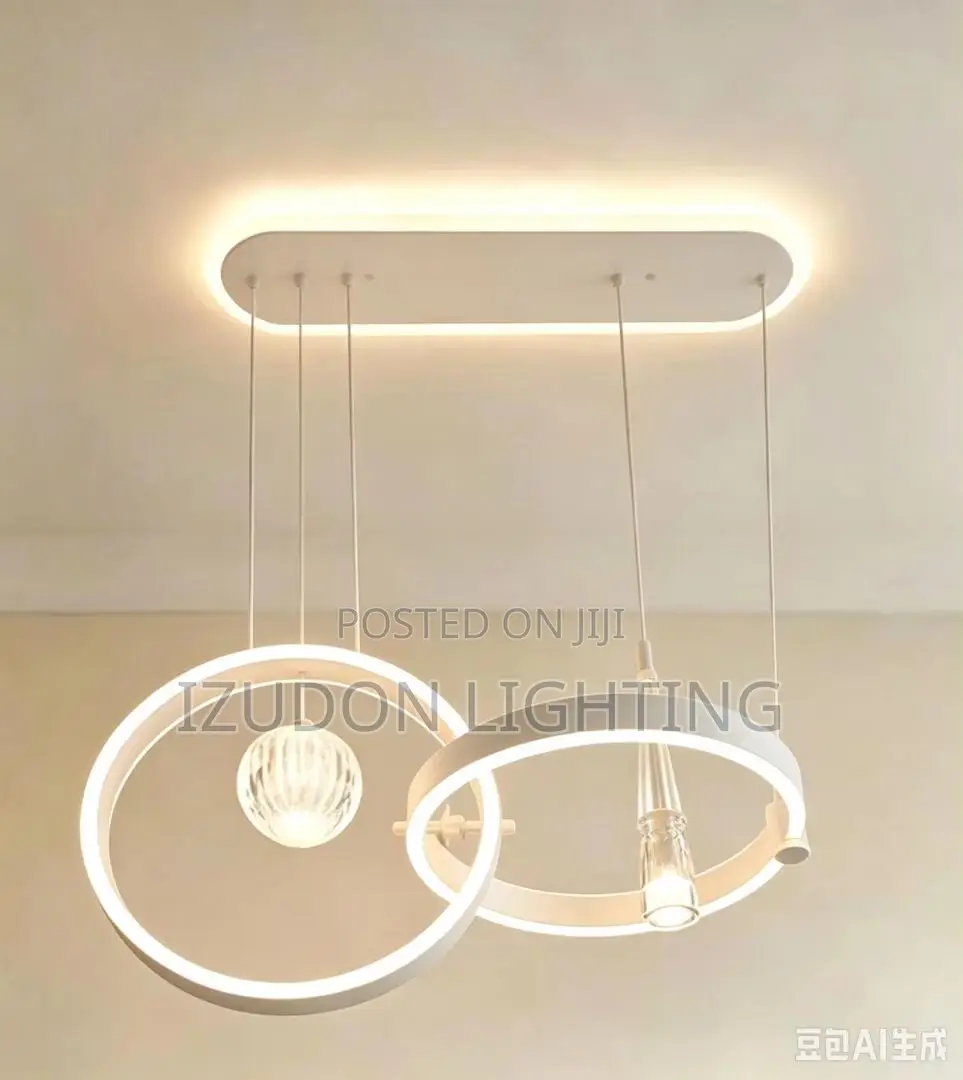 Luxury White LED Chandelier for a Modern Bedroom
