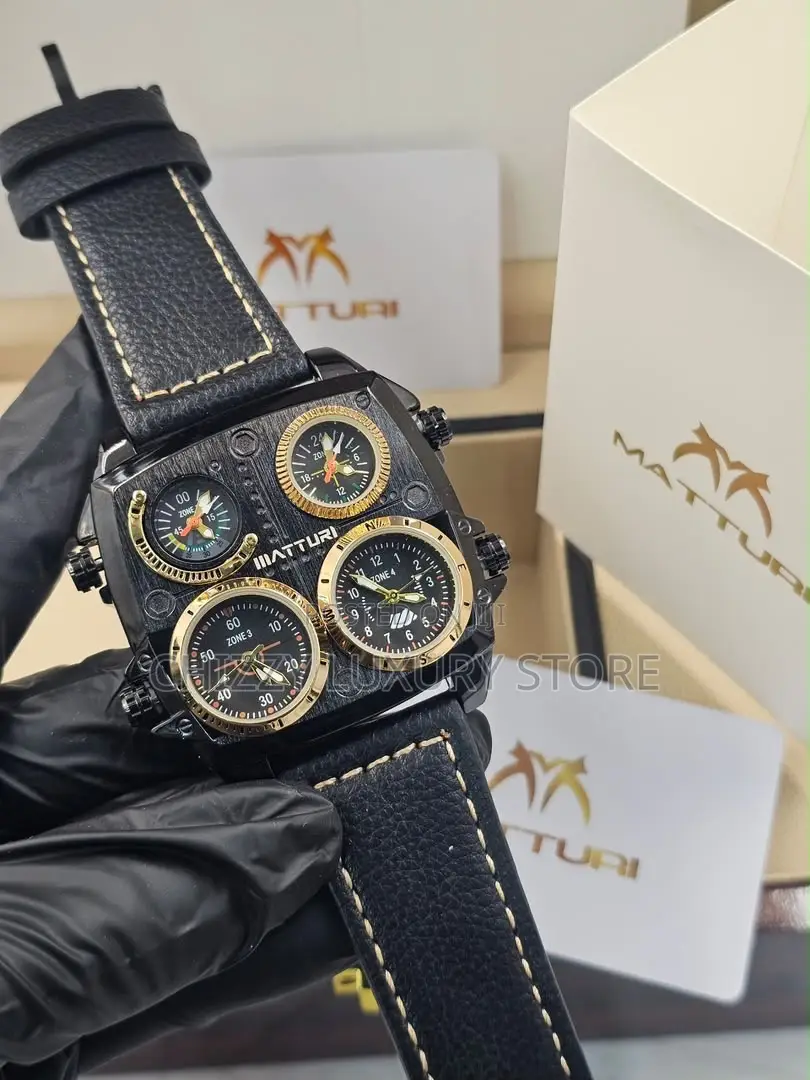 Matturi Quality Men Genuine Leather Wristwatch