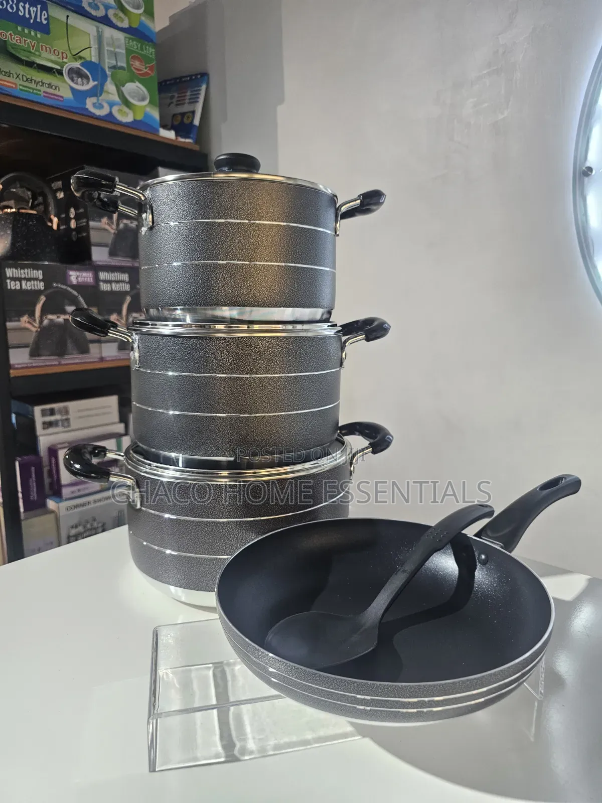 Quality Non-Stick Cookware Set With Frying Pan Spoon