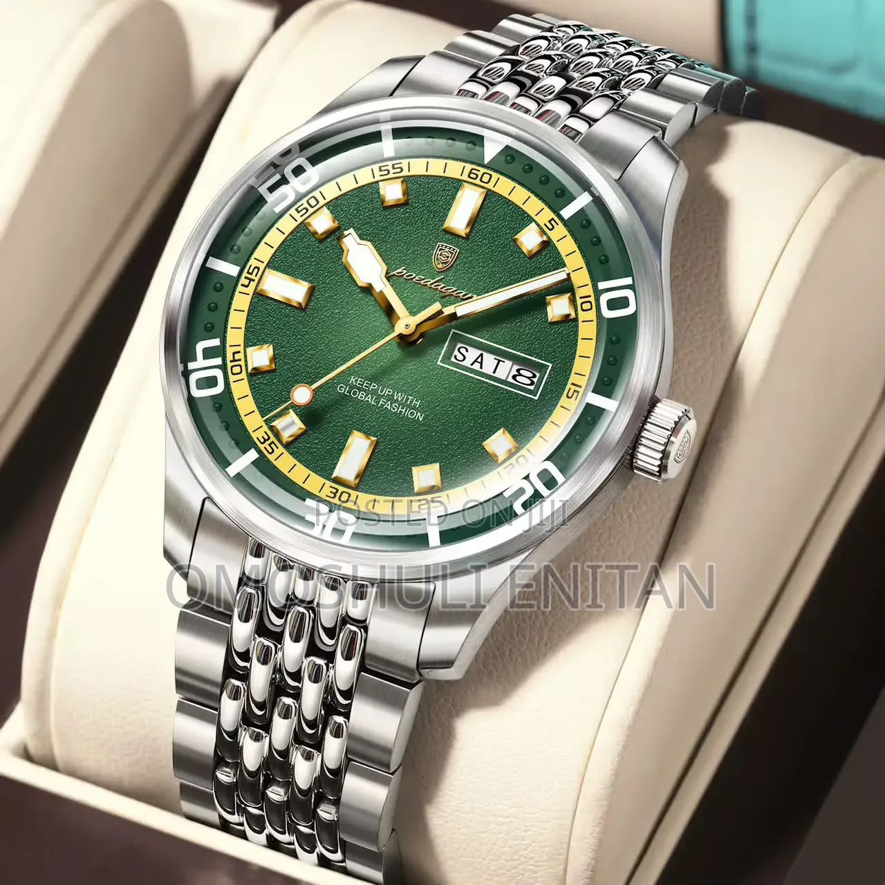 Poedagar Chain Waterproof Watch With Sapphire Glass