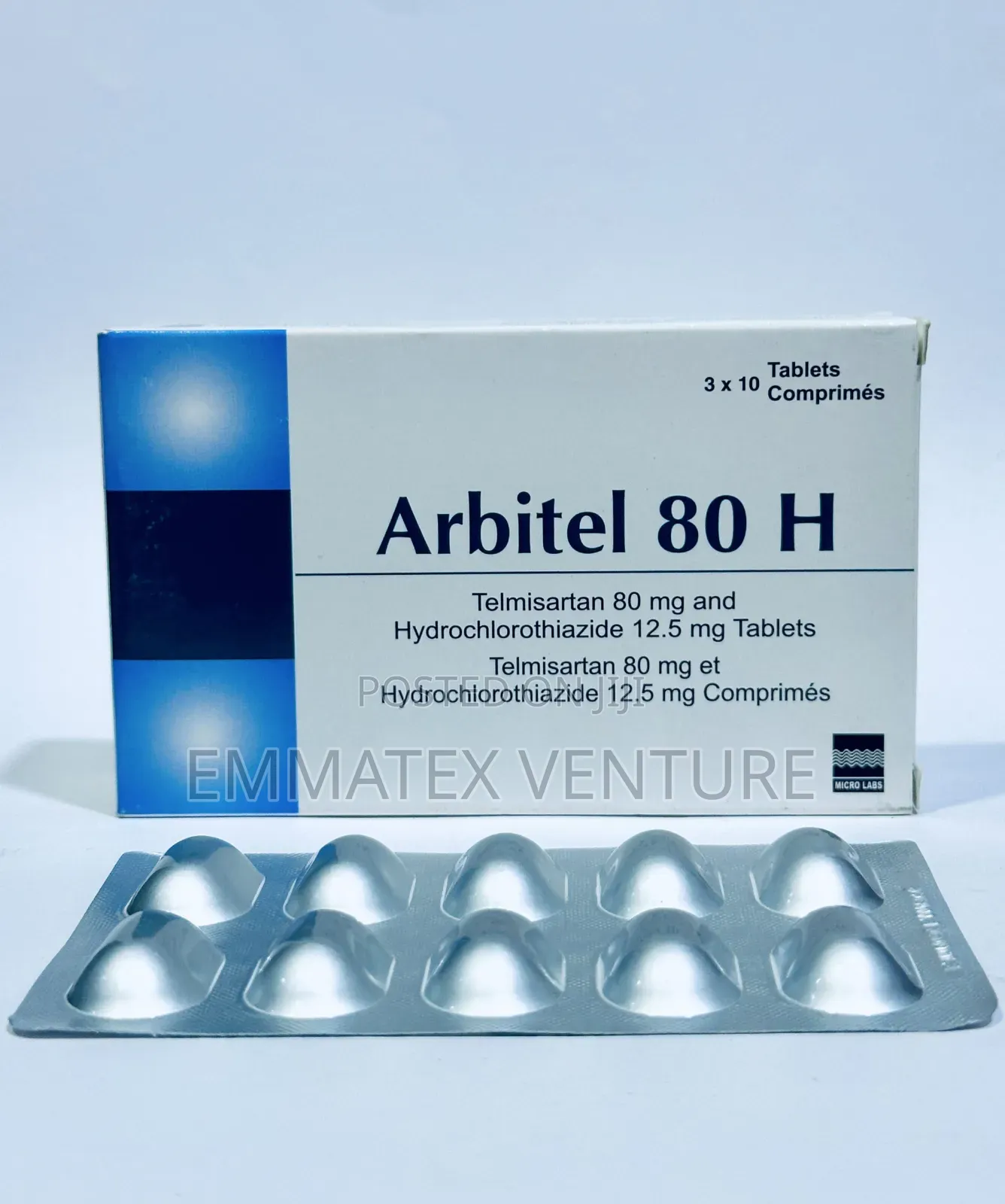 Arbitel 80 H Tablet (Telmisartan + HCTz) X30