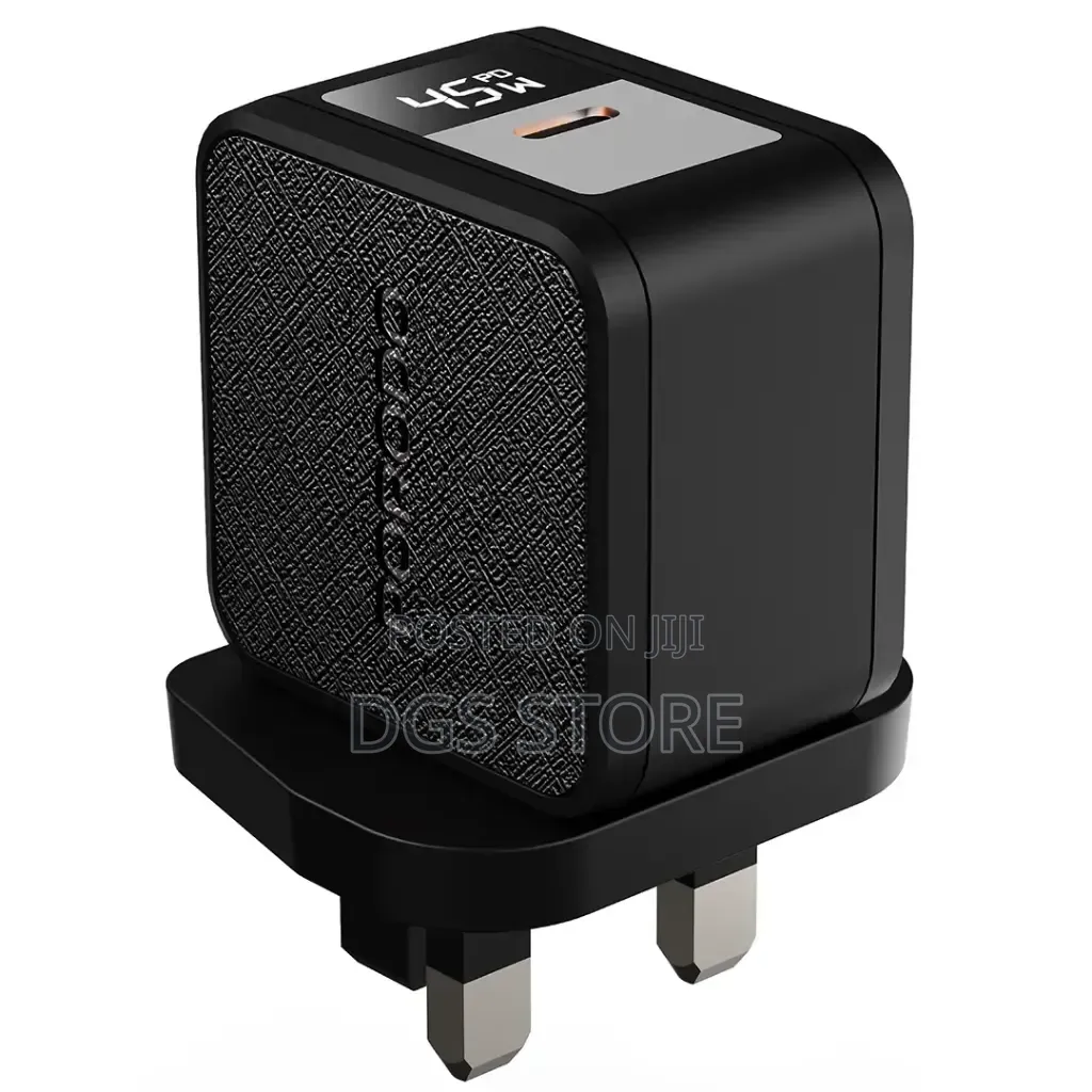 Porodo Quantum Gan 45w USB C Wall Charger With Digital Display