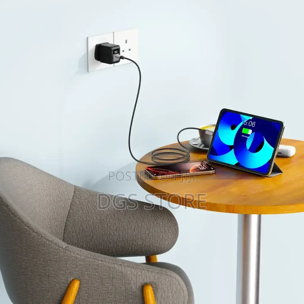 Porodo Quantum Gan 45w USB C Wall Charger With Digital Display