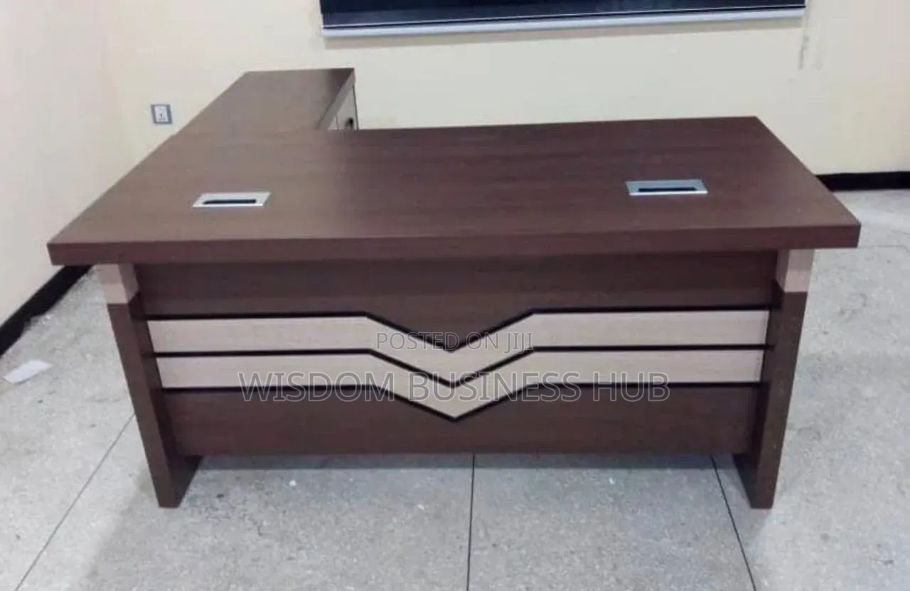 Modern Chevron Executive Office Desk