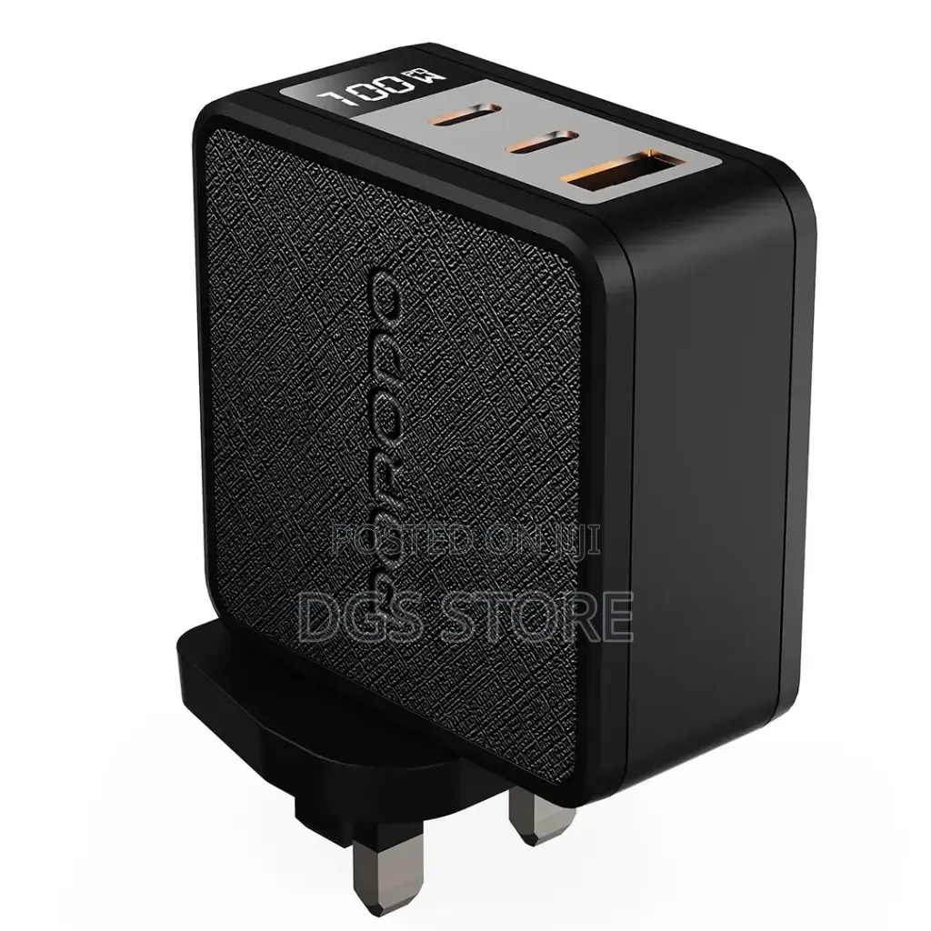 Porodo Quantum GaN 100w Multi Port Charger With Digital Display